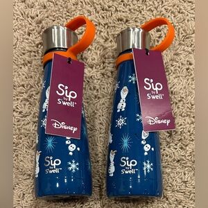 Set of 2 New with Tags Sip by Swell Disney Frozen Olaf Blue 10oz Water Bottles